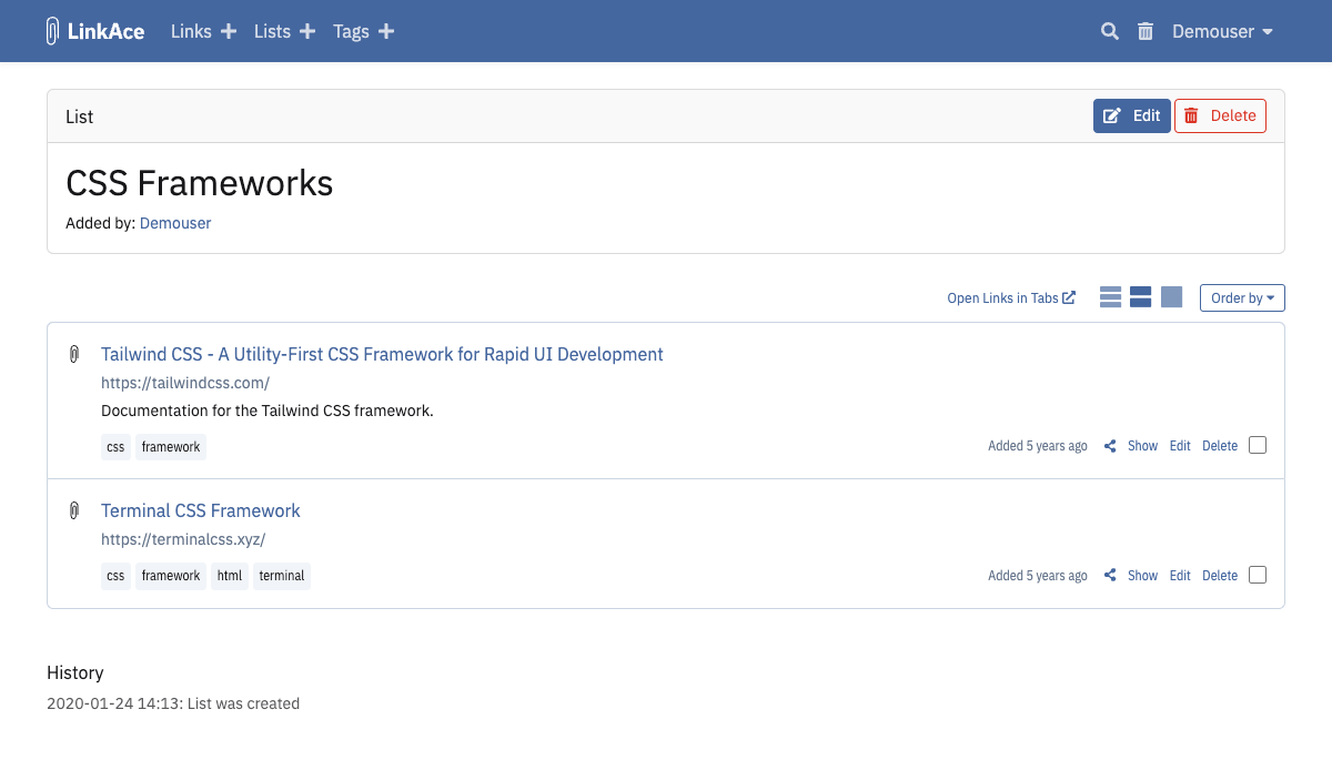 Preview of List details