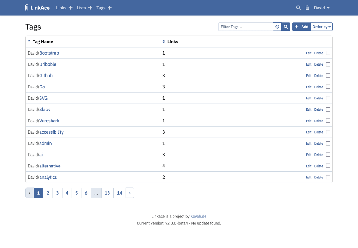 Preview of Tag overview